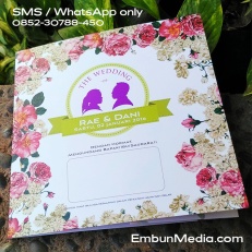 Cover Undangan Bunga Vintage Siluet by Embun Media